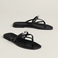 Sandales Plates Minimalistes Noires